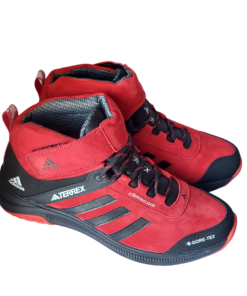 Зимние кроссовки ADIDAS TERREX (A 7) кожаные красные