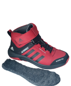Зимние кроссовки ADIDAS TERREX (A 7) кожаные красные