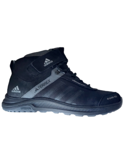 Зимние кроссовки ADIDAS TERREX (A 7) кожаные черно серые