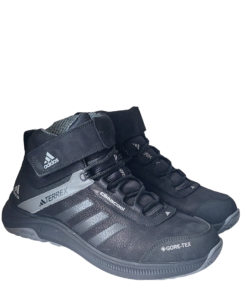 Зимние кроссовки ADIDAS TERREX (A 7) кожаные черно серые