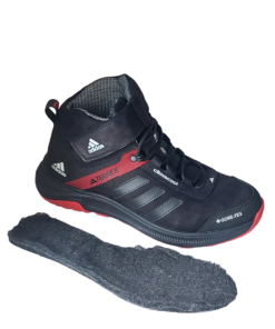 Зимние кроссовки ADIDAS TERREX (A 7) кожаные черно красные