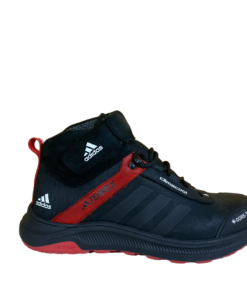 Зимние кроссовки ADIDAS TERREX (A 7) кожаные черно красные