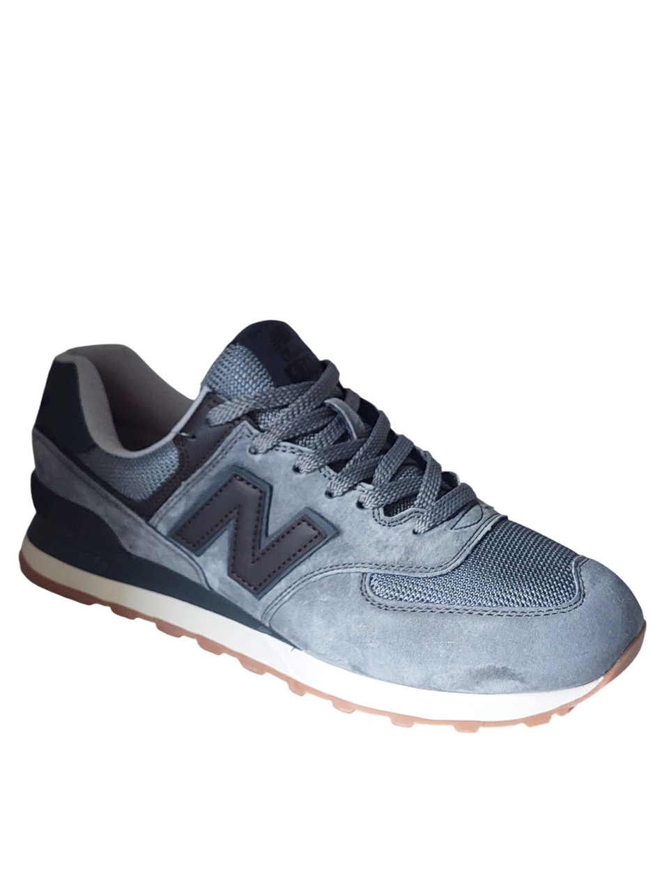 Кроссовки New Balance 574 Classik(472 2) серые замшевые photo Кроссовки New Balance 574 Classik(472 2) серые замшевые