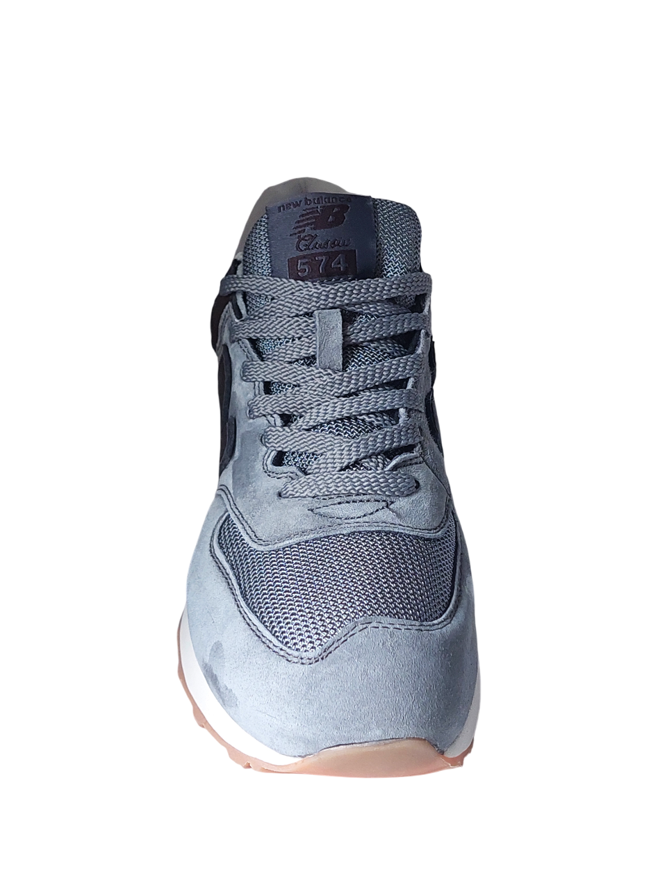 Кроссовки New Balance 574 Classik(472 2) серые замшевые photo Кроссовки New Balance 574 Classik(472 2) серые замшевые
