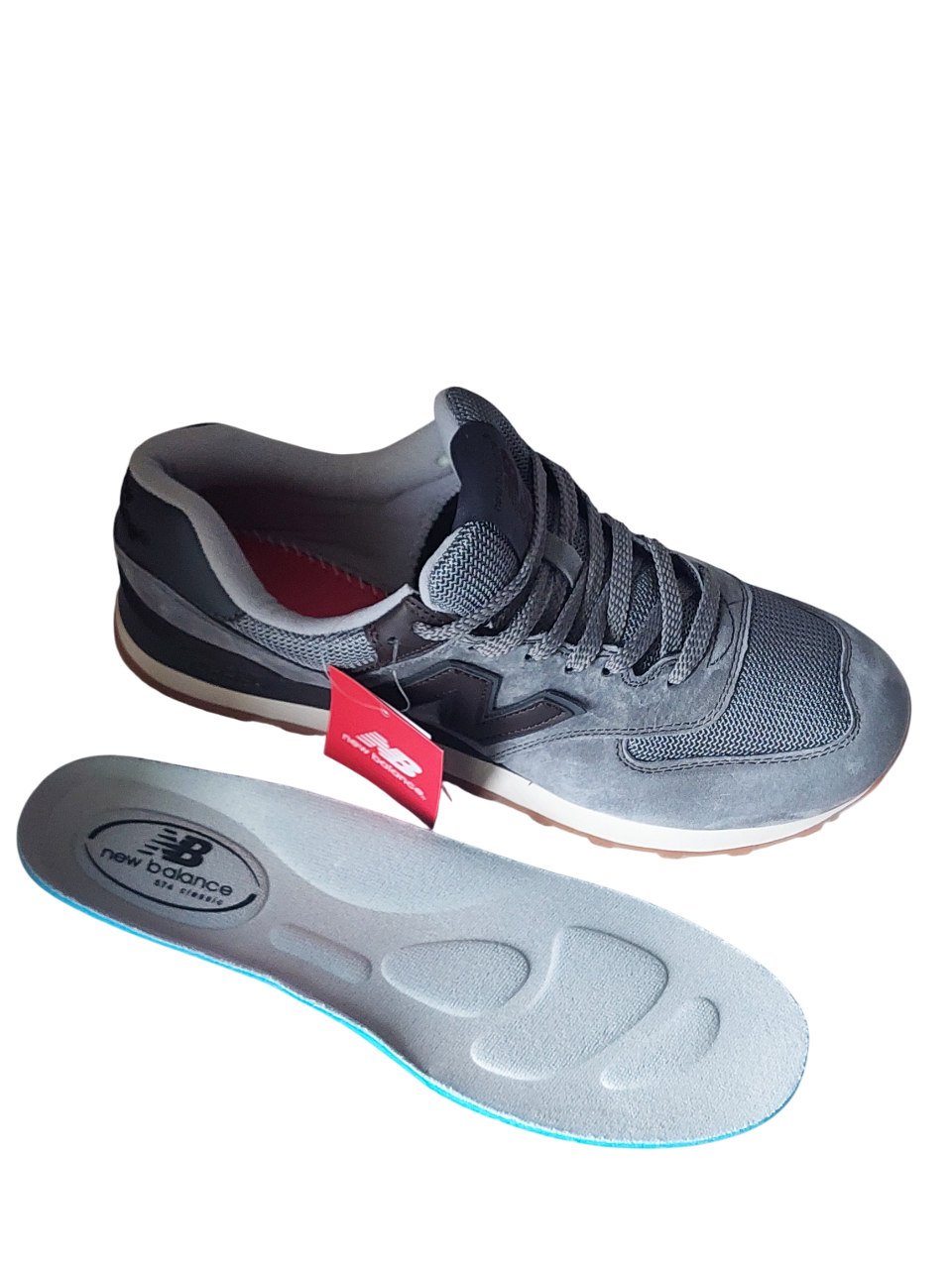 Кроссовки New Balance 574 Classik(472 2) серые замшевые photo Кроссовки New Balance 574 Classik(472 2) серые замшевые