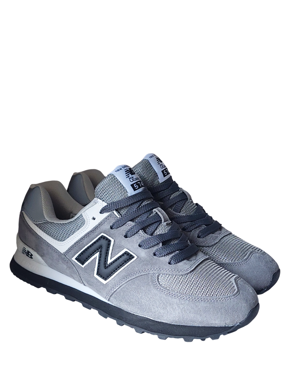 Кроссовки New Balance 574 Classik(573 6) серые замшевые photo Кроссовки New Balance 574 Classik(573 6) серые замшевые