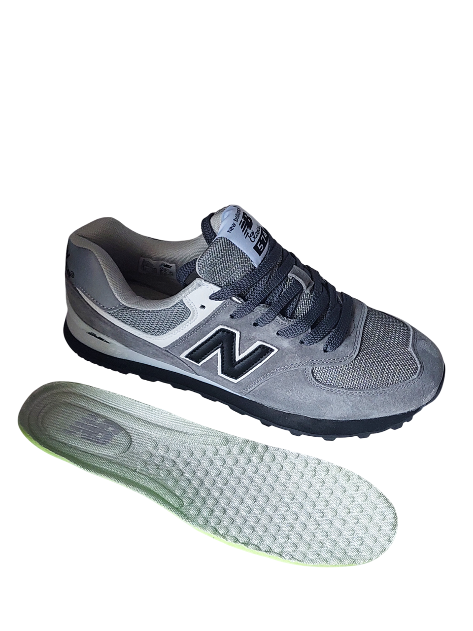 Кроссовки New Balance 574 Classik(573 6) серые замшевые photo Кроссовки New Balance 574 Classik(573 6) серые замшевые