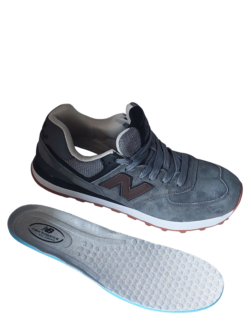 Кроссовки New Balance 574 Classik(574 5) серые замшевые photo Кроссовки New Balance 574 Classik(574 5) серые замшевые
